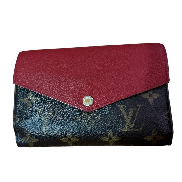 Louis Vuitton Monogram Compact Pallas Wallet with Red Cerise - Picture 1 of 9